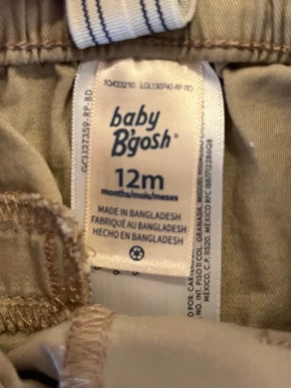 NWT OshKosh Baby B'gosh Khaki Pants with Striped Suspenders